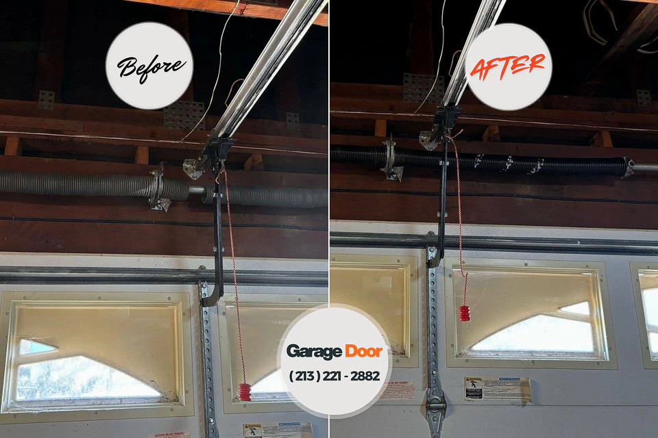 Before and after: garage door repair Marlboro, NY